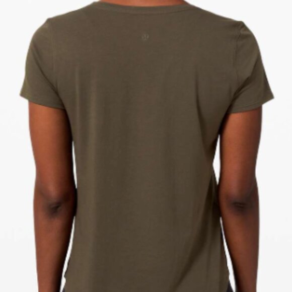Lululemon Love V-Neck Tee – Dark Olive – Size 6 (Approx.) - Picture 2 of 9